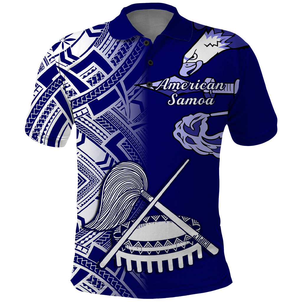 Polynesian Pride American Samoa Polo Shirt July 4 Independence Day LT14 Blue - Polynesian Pride