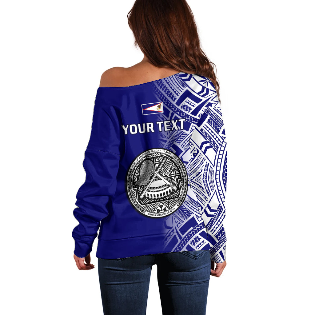 Personalised American Samoa Off Shoulder Sweater July 4 Independence Day LT14 - Polynesian Pride