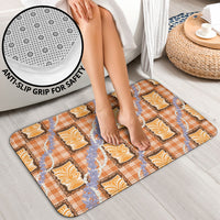 Aloha Hawaii Tiki Palaka Motifs Bathroom Set Honohono Lei Orange Elegant Vibes LT14 - Polynesian Pride