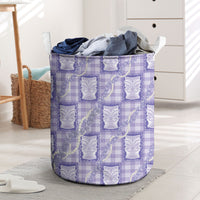 Aloha Hawaii Tiki Palaka Motifs Laundry Basket Honohono Lei Purple Elegant Vibes LT14 Purple - Polynesian Pride