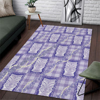 Aloha Hawaii Tiki Palaka Motifs Area Rug Honohono Lei Purple Elegant Vibes LT14 Purple - Polynesian Pride