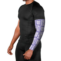 Aloha Hawaii Tiki Palaka Motifs Arm Sleeves Honohono Lei Purple Elegant Vibes LT14 - Polynesian Pride