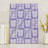 Aloha Hawaii Tiki Palaka Motifs Canvas Wall Art Honohono Lei Purple Elegant Vibes LT14 Without Frame Purple - Polynesian Pride