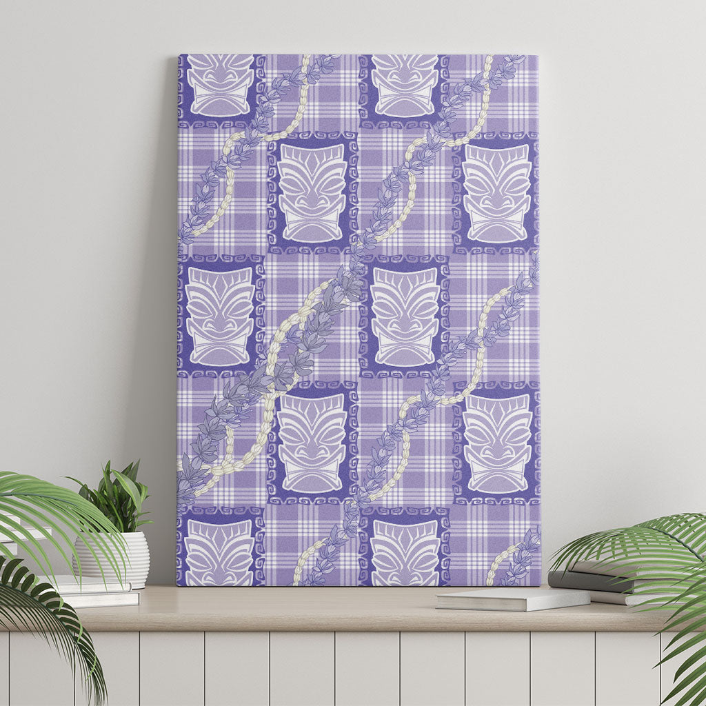 Aloha Hawaii Tiki Palaka Motifs Canvas Wall Art Honohono Lei Purple Elegant Vibes LT14 - Polynesian Pride