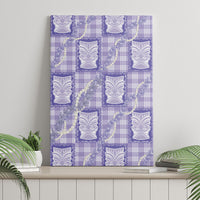 Aloha Hawaii Tiki Palaka Motifs Canvas Wall Art Honohono Lei Purple Elegant Vibes LT14 - Polynesian Pride