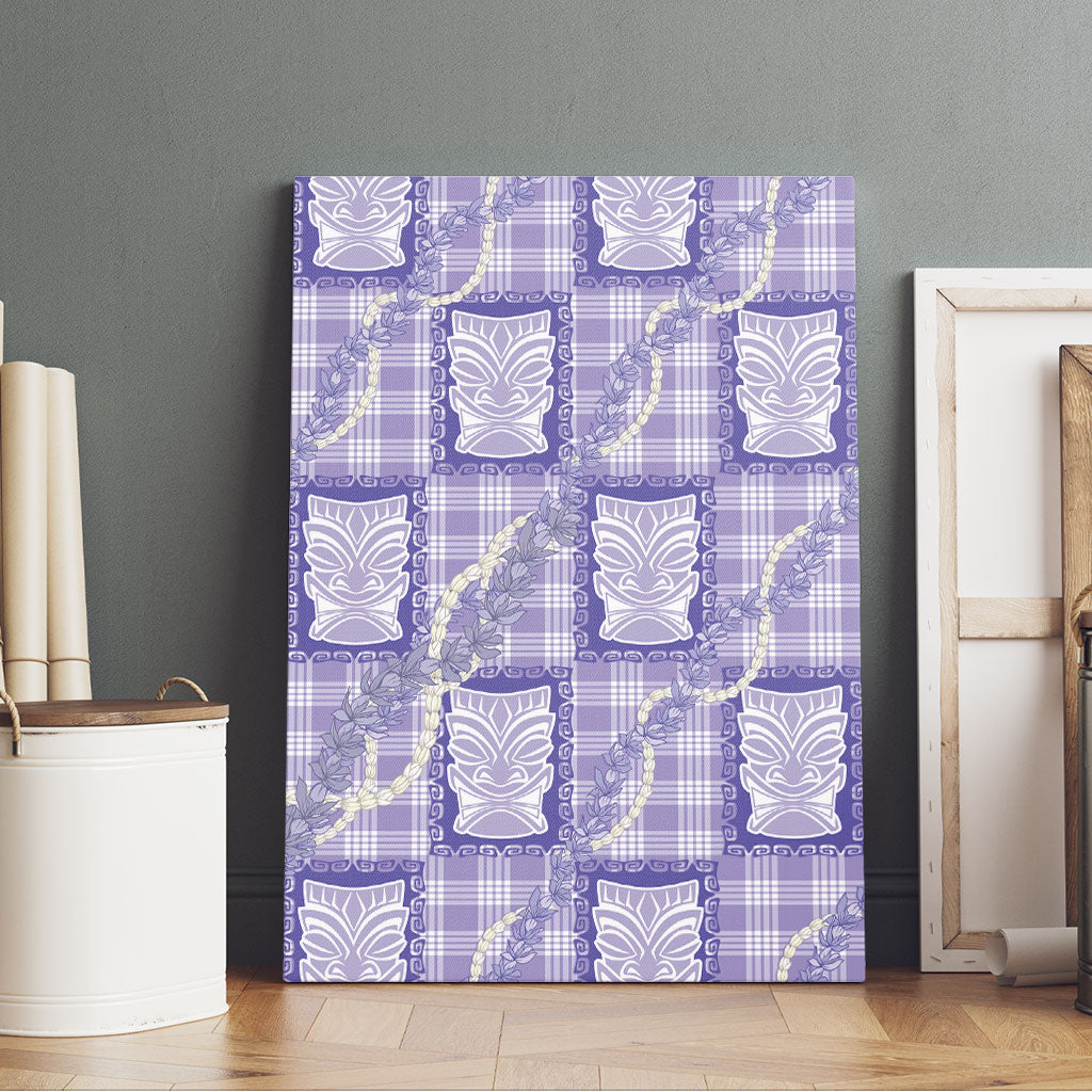 Aloha Hawaii Tiki Palaka Motifs Canvas Wall Art Honohono Lei Purple Elegant Vibes LT14 - Polynesian Pride