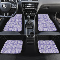 Aloha Hawaii Tiki Palaka Motifs Car Mats Honohono Lei Purple Elegant Vibes LT14 Set 4pcs Purple - Polynesian Pride