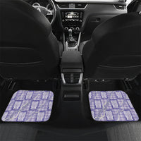 Aloha Hawaii Tiki Palaka Motifs Car Mats Honohono Lei Purple Elegant Vibes LT14 Set 2pcs - Back Purple - Polynesian Pride
