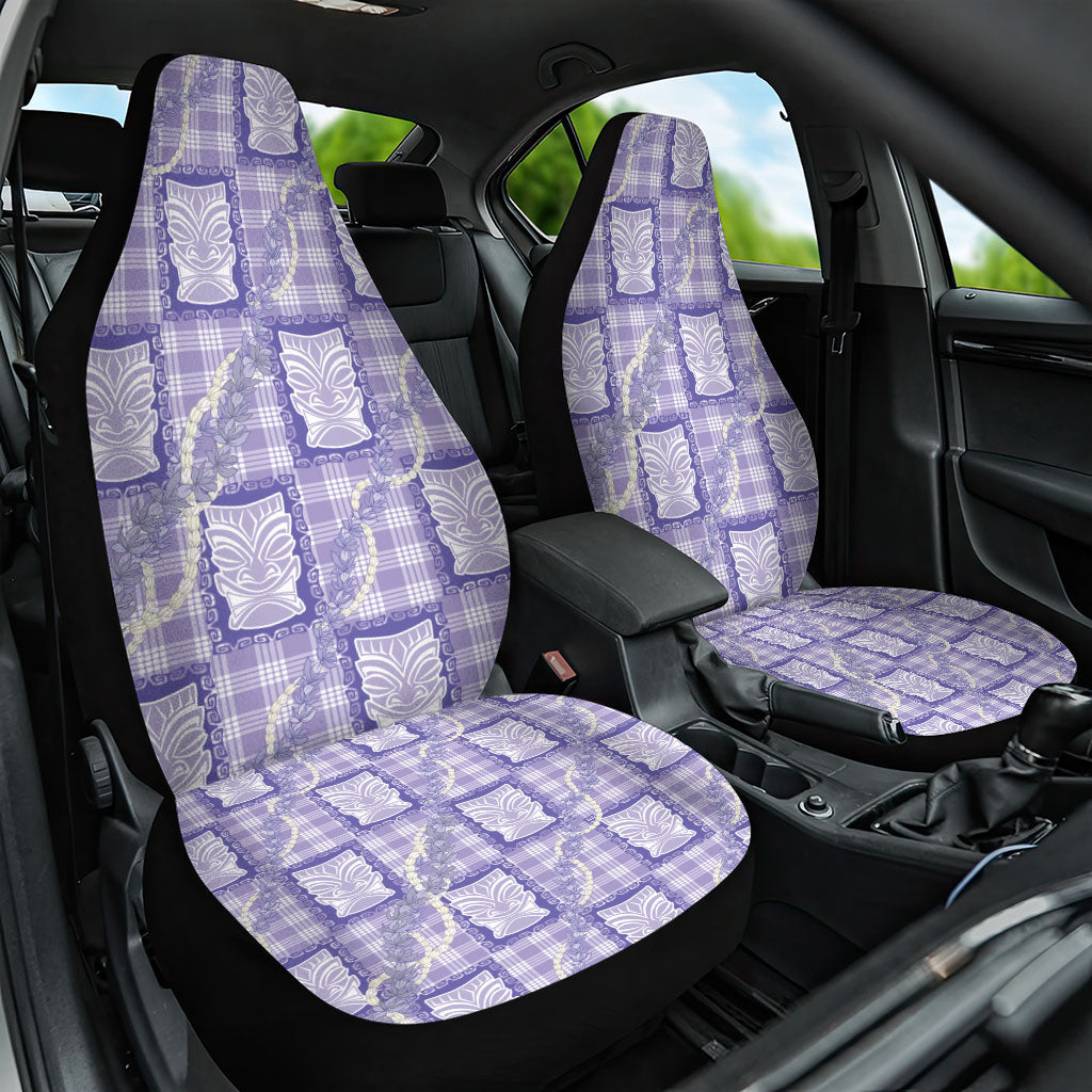 Aloha Hawaii Tiki Palaka Motifs Car Seat Cover Honohono Lei Purple Elegant Vibes LT14 One Size Purple - Polynesian Pride