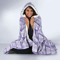 Aloha Hawaii Tiki Palaka Motifs Hooded Blanket Honohono Lei Purple Elegant Vibes LT14 - Polynesian Pride