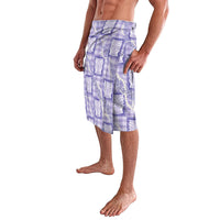 Aloha Hawaii Tiki Palaka Motifs Lavalava Honohono Lei Purple Elegant Vibes LT14 - Polynesian Pride