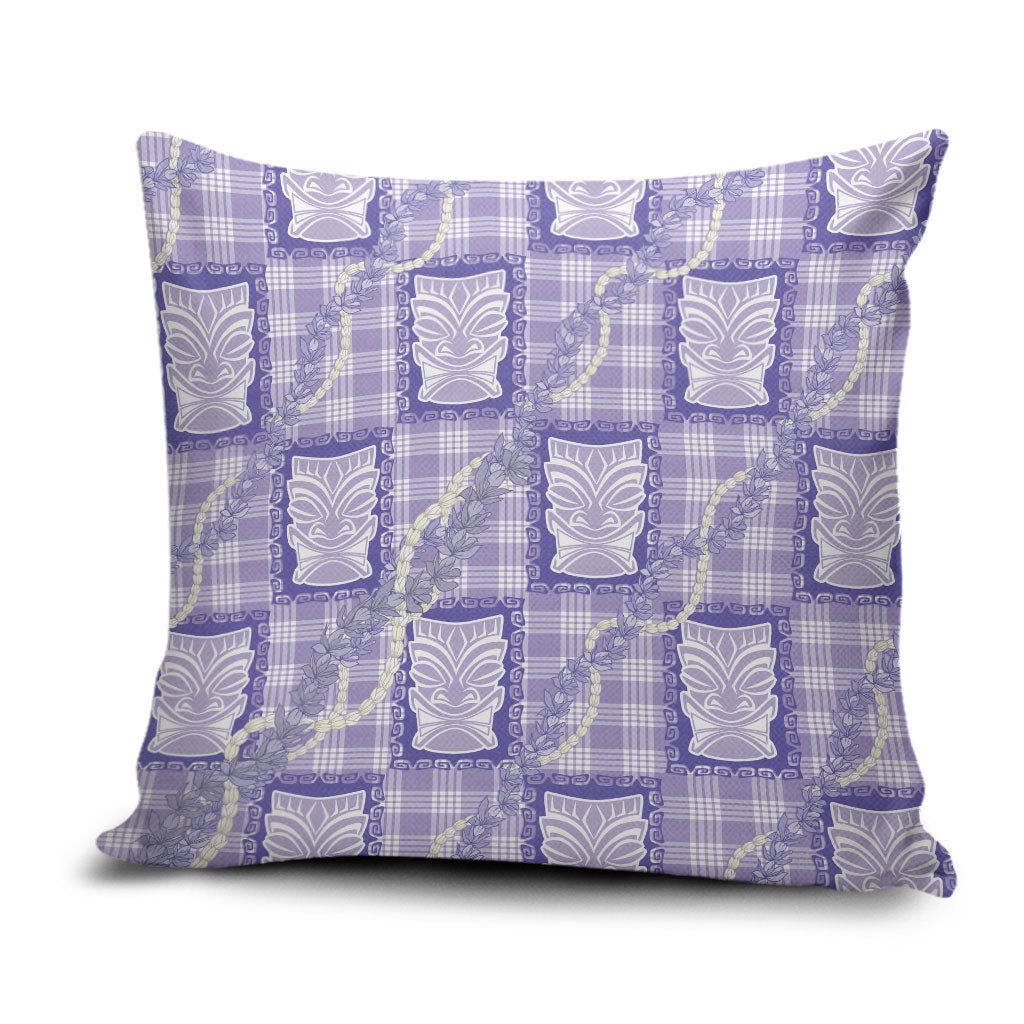 Aloha Hawaii Tiki Palaka Motifs Pillow Cover Honohono Lei Purple Elegant Vibes LT14 Purple - Polynesian Pride