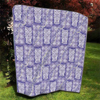 Aloha Hawaii Tiki Palaka Motifs Quilt Honohono Lei Purple Elegant Vibes LT14 - Polynesian Pride