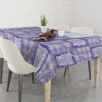 Aloha Hawaii Tiki Palaka Motifs Tablecloth Honohono Lei Purple Elegant Vibes LT14 - Polynesian Pride