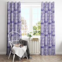 Aloha Hawaii Tiki Palaka Motifs Window Curtain Honohono Lei Purple Elegant Vibes LT14 - Polynesian Pride