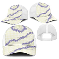 Hawaii Honohono Palaka Motifs Baseball Net Cap Hawaiian Orchid Lei LT14 - Polynesian Pride