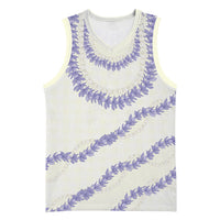 Hawaii Honohono Palaka Motifs Basketball Jersey Hawaiian Orchid Lei LT14 Unisex Cream - Polynesian Pride
