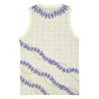 Hawaii Honohono Palaka Motifs Basketball Jersey Hawaiian Orchid Lei LT14 - Polynesian Pride