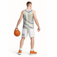 Hawaii Honohono Palaka Motifs Basketball Jersey Hawaiian Orchid Lei LT14 - Polynesian Pride