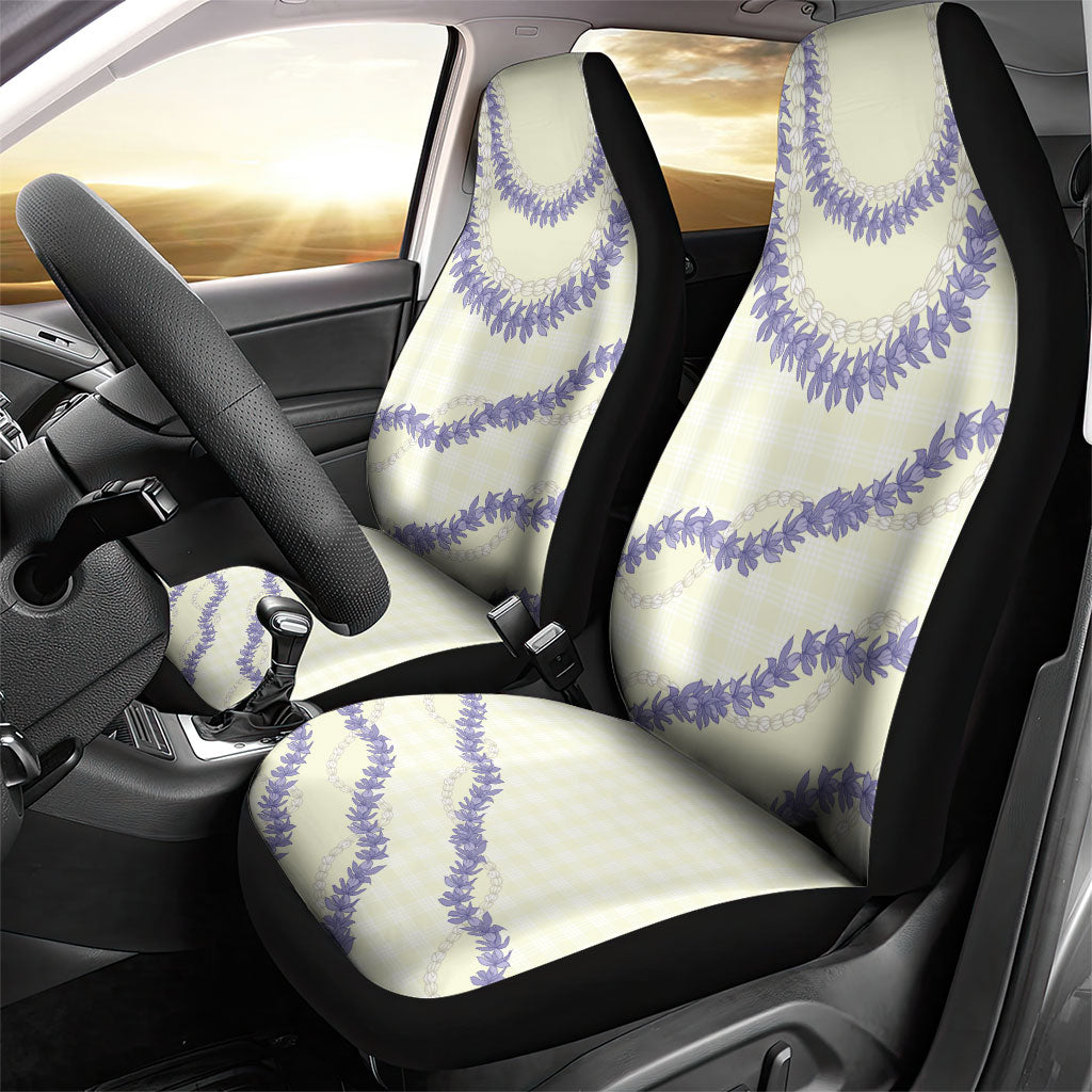 Hawaii Honohono Palaka Motifs Car Seat Cover Hawaiian Orchid Lei LT14 - Polynesian Pride