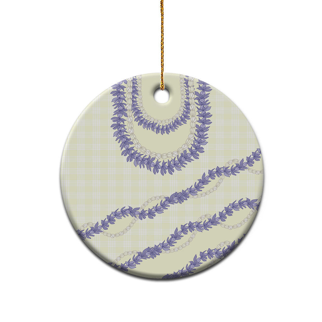 Hawaii Honohono Palaka Motifs Ceramic Ornament Hawaiian Orchid Lei LT14 - Polynesian Pride