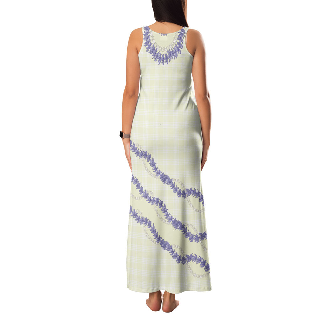 Hawaii Honohono Palaka Motifs Family Matching Tank Maxi Dress and Hawaiian Shirt Hawaiian Orchid Lei LT14 - Polynesian Pride
