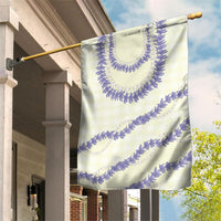 Hawaii Honohono Palaka Motifs Garden Flag Hawaiian Orchid Lei LT14 House Flag Cream - Polynesian Pride