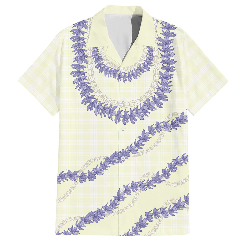 Hawaii Honohono Palaka Motifs Hawaiian Shirt Hawaiian Orchid Lei