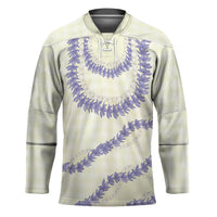 Hawaii Honohono Palaka Motifs Hockey Jersey Hawaiian Orchid Lei