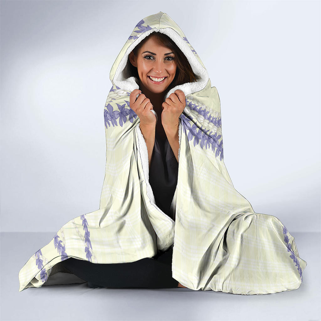 Hawaii Honohono Palaka Motifs Hooded Blanket Hawaiian Orchid Lei LT14 - Polynesian Pride