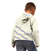 Hawaii Honohono Palaka Motifs Kid Hoodie Hawaiian Orchid Lei LT14 - Polynesian Pride