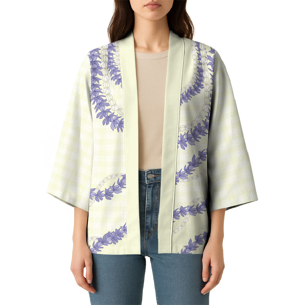 Hawaii Honohono Palaka Motifs Kimono Hawaiian Orchid Lei