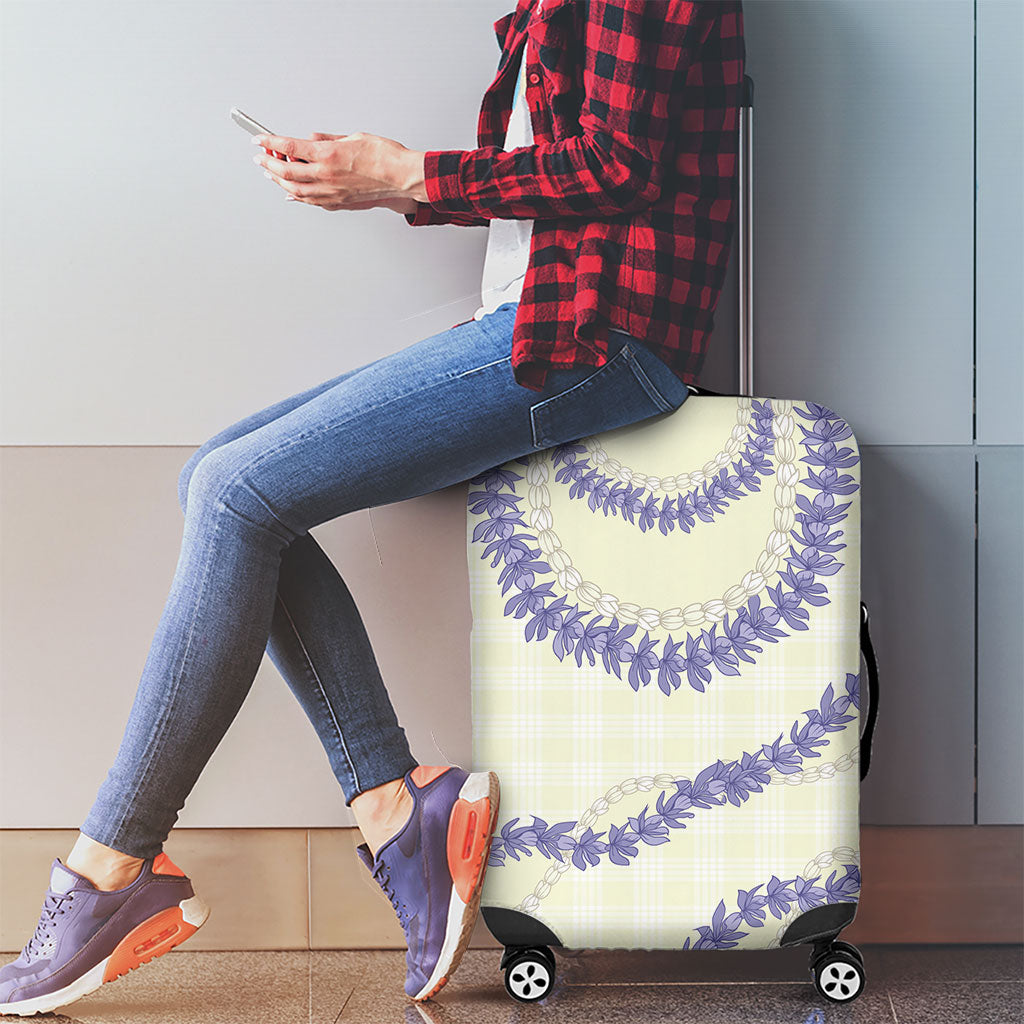 Hawaii Honohono Palaka Motifs Luggage Cover Hawaiian Orchid Lei LT14 - Polynesian Pride