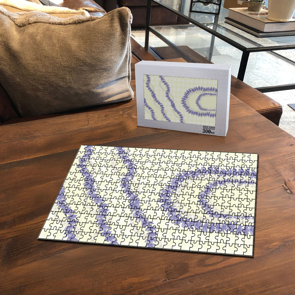 Hawaii Honohono Palaka Motifs Puzzle Hawaiian Orchid Lei