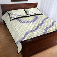Hawaii Honohono Palaka Motifs Quilt Bed Set Hawaiian Orchid Lei