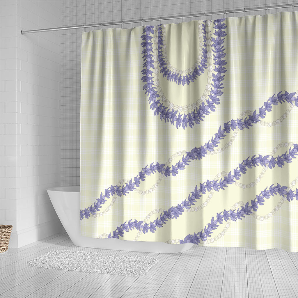 Hawaii Honohono Palaka Motifs Shower Curtain Hawaiian Orchid Lei LT14 - Polynesian Pride