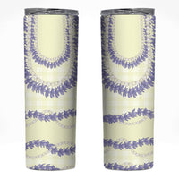 Hawaii Honohono Palaka Motifs Skinny Tumbler Hawaiian Orchid Lei