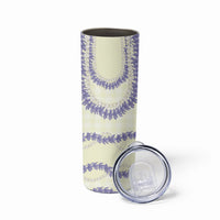 Hawaii Honohono Palaka Motifs Skinny Tumbler Hawaiian Orchid Lei