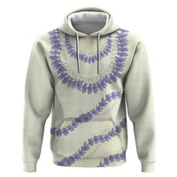 Hawaii Honohono Palaka Motifs Zip Hoodie Hawaiian Orchid Lei LT14 Pullover Hoodie Cream - Polynesian Pride