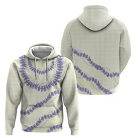 Hawaii Honohono Palaka Motifs Zip Hoodie Hawaiian Orchid Lei LT14 - Polynesian Pride