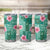 Cyan Hawaii Hibiscus With Tropical Flowers Motifs Tumbler Cup - Polynesian Pride