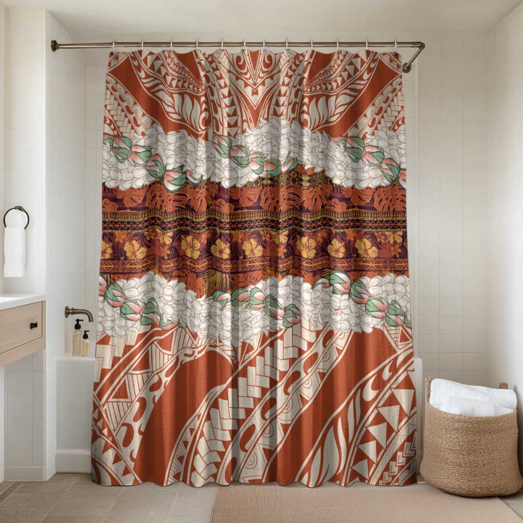 Aloha Hawaii Mikioi Lei Bathroom Set Beige Tropical Flower Pattern - Polynesian Pride