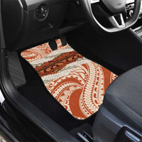 Aloha Hawaii Mikioi Lei Car Mats Beige Tropical Flower Pattern - Polynesian Pride