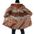 Aloha Hawaii Mikioi Lei Cloak Beige Tropical Flower Pattern - Polynesian Pride