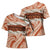 Aloha Hawaii Mikioi Lei Cross Shoulder Shirt Beige Tropical Flower Pattern - Polynesian Pride