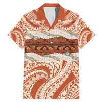 Aloha Hawaii Mikioi Lei Family Matching Mermaid Dress and Hawaiian Shirt Beige Tropical Flower Pattern - Polynesian Pride