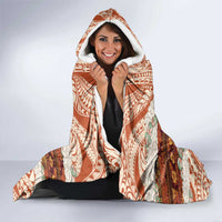 Aloha Hawaii Mikioi Lei Hooded Blanket Beige Tropical Flower Pattern - Polynesian Pride