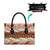 Aloha Hawaii Mikioi Lei Leather Bag Beige Tropical Flower Pattern - Polynesian Pride