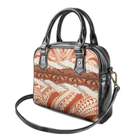 Aloha Hawaii Mikioi Lei Shoulder Handbag Beige Tropical Flower Pattern - Polynesian Pride