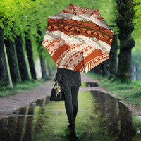 Aloha Hawaii Mikioi Lei Umbrella Beige Tropical Flower Pattern - Polynesian Pride